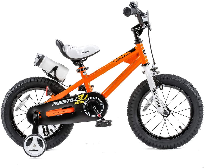 Royal Baby Kids Bike Freestyle BMX Bicycle with Training Wheels 14 Inch - sctoyswholesale