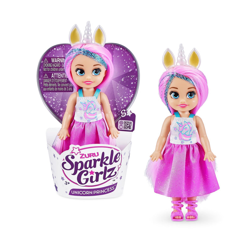 Zuru Sparkle Girlz 4.7" Unicorn Princess Cupcake Doll Single Assorted