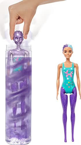 Barbie Color Reveal Doll, Glittery Purple with 25 Hairstyling & Party-Themed Surprises, Hair Pieces, Gift for Kids - sctoyswholesale