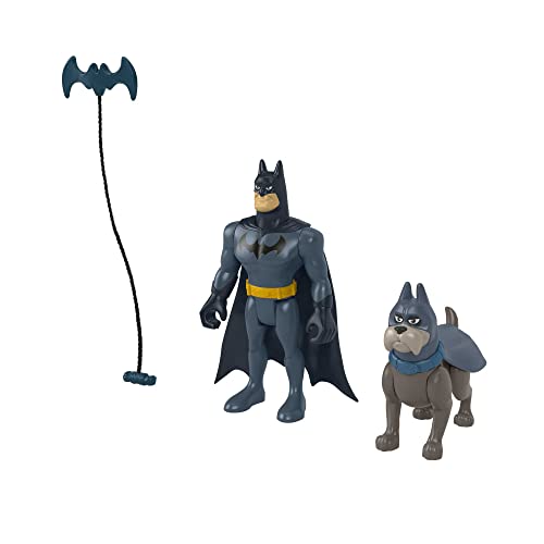 Fisher-Price DC League of Super-Pets Batman & Ace, set of 2 poseable figures with accessory - sctoyswholesale