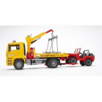 Bruder 02750 Man TGA Tow Truck with Cross Country Vehicle