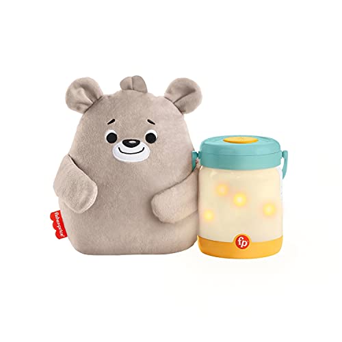 Fisher-Price Baby Bear & Firefly Soother, Light-up Nursery Sound Machine with take-Along Plush Toy for Babies and Toddlers