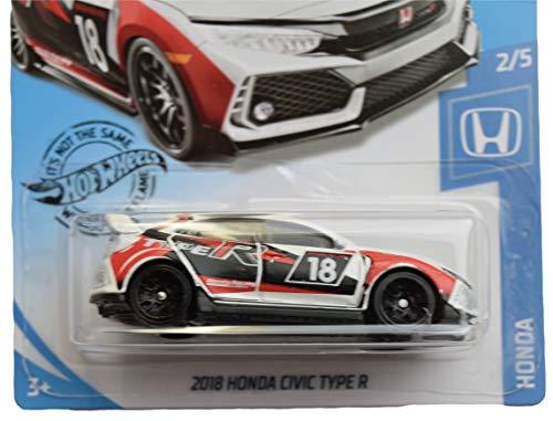 Hot Wheels 2018 Honda Civic Type R 81/250, White - sctoyswholesale