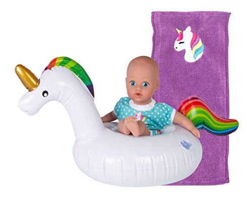 Adora Water Baby Doll, SplashTime Baby Tot Magical Unicorn 8.5 inch Doll for Bathtub/Shower/Swimming Pool Time Play