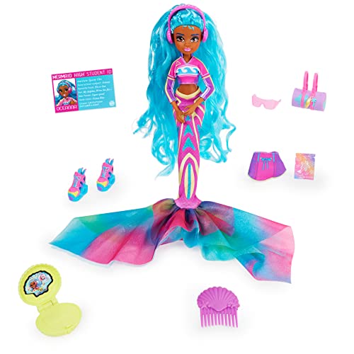 MERMAID HIGH, Oceanna Deluxe Mermaid Doll & Accessories with Removable Tail, Doll Clothes and Fashion Accessories, Kids Toys for Girls Ages 4 and Up