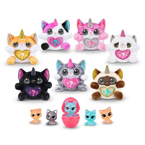 Rainbocorns Kittycorn Surprise Series 1 (Exotic Cat) by ZURU, Collectible Plush Stuffed Animal, Surprise Egg, Sticker Pack, Jelly Slime Poop, Ages 3+ for Girls, Children