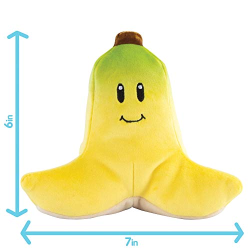 Club Mocchi-Mocchi- Mario Kart Plush - Banana Plushie - Squishy Mario Plushies - Plush Collectible Mario Toys - Soft Plush Toys and Mario Room Decor - Easter Basket Stuffers - 6 inch