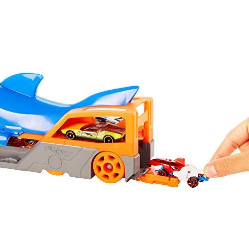 Hot Wheels Shark Chomp Transporter Playset with One 1:64 Scale Car - sctoyswholesale