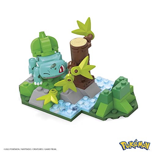 MEGA Pokémon Action Figure Building Toys Set For Kids, Bulbasaur'S Forest Fun With 82 Pieces, 1 Poseable Character, Age 9+ Years Gift Idea