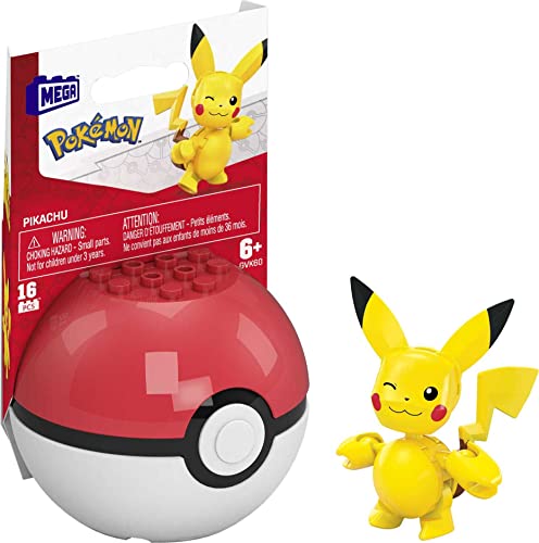 Mega Construx Pokemon Pikachu Construction Set, Building Toys for Kids [Amazon Exclusive] 16 Pieces