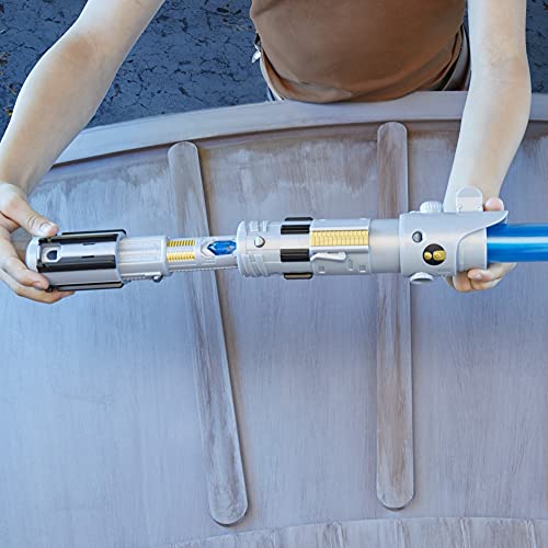 STAR WARS Lightsaber Forge Luke Skywalker Electronic Extendable Blue Lightsaber Toy, Customizable Roleplay Toy, Kids Ages 4 and Up