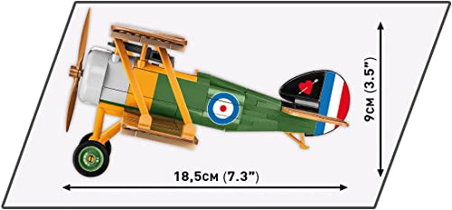 COBI Historical Collection Great War Sopwith F.1 Camel Plane, Multicolor - sctoyswholesale