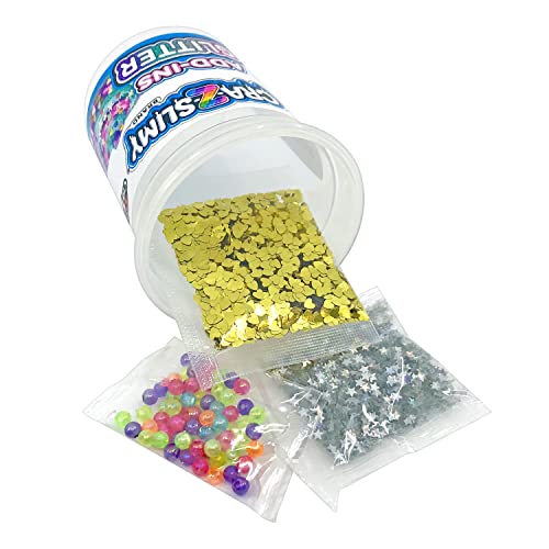 Cra-Z-Slimy 4 Pack Glitter Slime Set – Comes with 3 Colors of Pre-Made Glitter Slime and Glitter Add-Ins