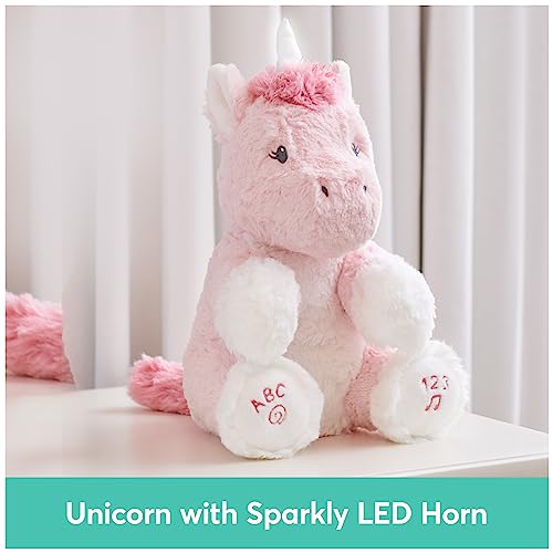 Baby GUND Alora The Unicorn Animated Plush, Singing Stuffed Animal Sensory Toy, Sings ABC Song and 123 Counting Song, Pink, 11”