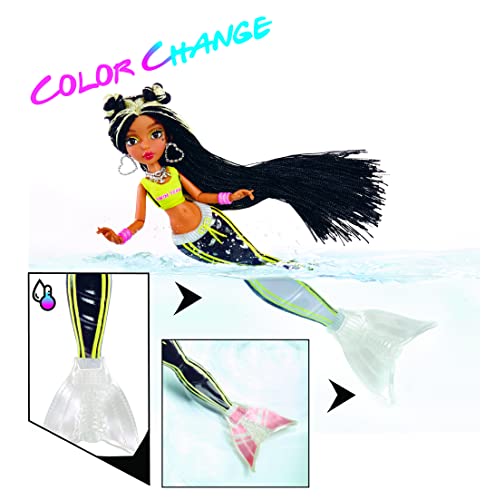 MERMAZE MERMAIDZ Color Change Jordie Mermaid Fashion Doll with Designer Outfit & Accessories, Stylish Hair & Sculpted Tail, Poseable