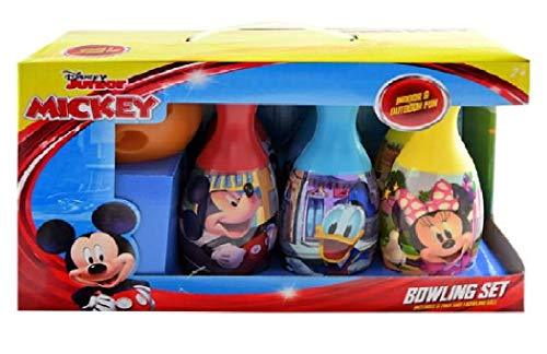 Junior w Display Box- Disney Mickey Mouse Indoor& Outdoor Bowling Set - - sctoyswholesale