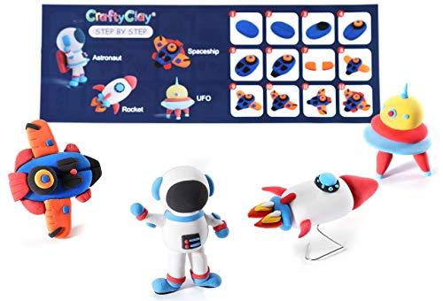 The Spaceship Modeling Clay Craft Kits | 12 Color Premium Soft Air Dry Clay - sctoyswholesale