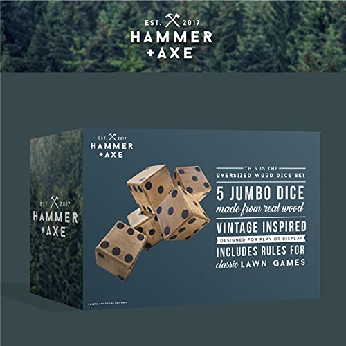 Hammer + Axe Jumbo Wooden Yard Dice Game Set, Best Outdoor Games for Family Fun Outdoors - sctoyswholesale