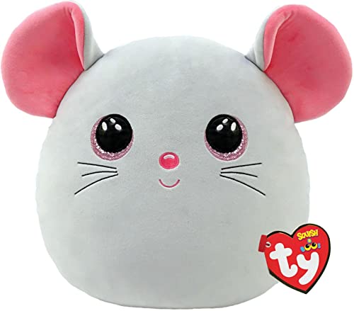 Ty Squish A Boo Catnip - Grey Mouse - 10"