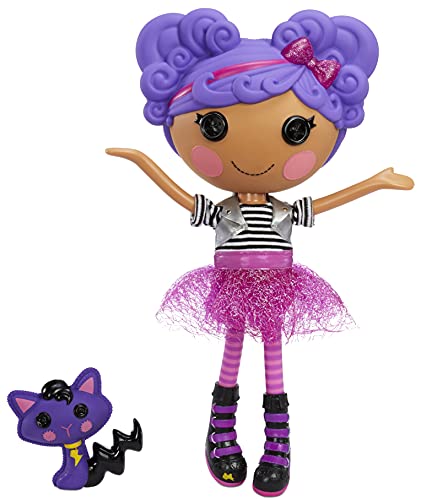 Lalaloopsy Doll- Storm E. Sky and Cool Cat, 13" Rocker Musician Doll with Purple Hair, Pink/Black Outfit & Accessories, Reusable House Playset- Gifts for Kids, Toys for Girls Ages 3 4 5+ to 103 Years