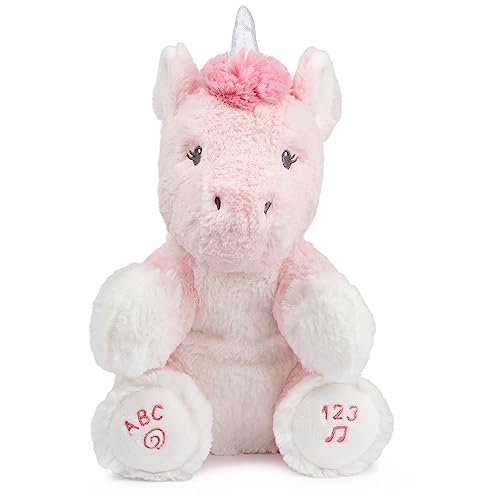 Baby GUND Alora The Unicorn Animated Plush, Singing Stuffed Animal Sensory Toy, Sings ABC Song and 123 Counting Song, Pink, 11”