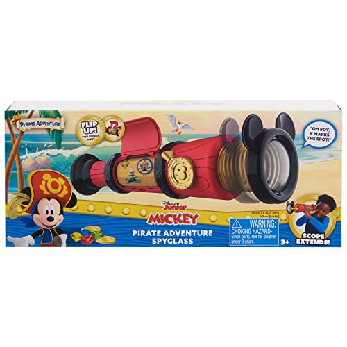 MICKEY MOUSE Adventure Spyglass Telescope with Sounds, Pirate Dress Up and Pretend Play, Officially Licensed Kids Toys for Ages 3 Up by Just Play