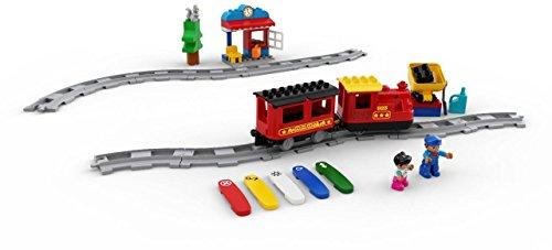 LEGO DUPLO Steam Train 10874 Remote-Control Building Blocks Set Helps Toddlers Learn, Great Educational Birthday Gift (59 Pieces) - sctoyswholesale