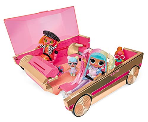 LOL Surprise 3-in-1 Party Cruiser Car with Pool, Dance Floor and Magic Black Lights, Multicolor - Great Gift for Girls Age 4+