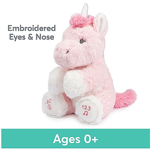 Baby GUND Alora The Unicorn Animated Plush, Singing Stuffed Animal Sensory Toy, Sings ABC Song and 123 Counting Song, Pink, 11”