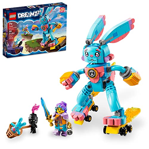 LEGO DREAMZzz Izzie and Bunchu The Bunny 71453 Building Toy Set, 2 Ways to Build Bunchu The Bunny, Includes Grimspawn and Izzie Minifigure, Gift for Kids Ages 7+