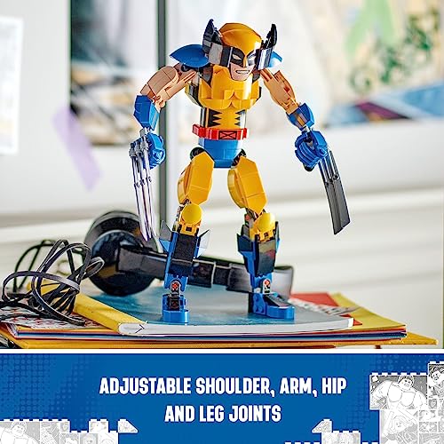 LEGO Marvel Wolverine Construction Figure 76257 Buildable Marvel Action Figure, Fully Jointed Marvel Collectible with 6 Claw Elements for Play and Display, X-Men Super Hero Gift for Kids Ages 8-12