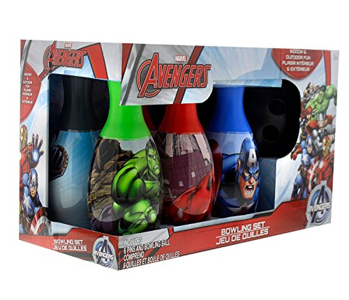 What Kids Want Avengers Bowling Set - Includes 6 Pins and Bowling Ball - Styles May Vary