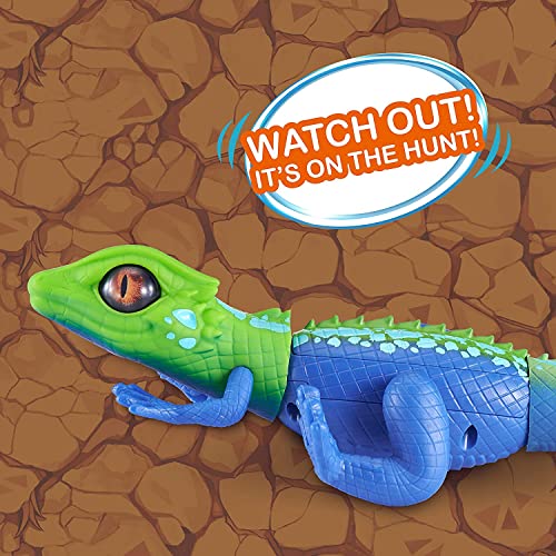 Robo Alive Lurking Lizard Series 2 Blue Green by ZURU Battery-Powered Robotic Interactive Electronic Reptile Toy That Moves (Blue Orange)