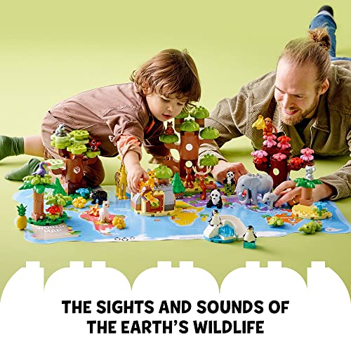 LEGO DUPLO Town Wild Animals of The World 10975 Building Toy Set for Preschool Kids, Toddler Boys and Girls Ages 2+ (142 Pieces)