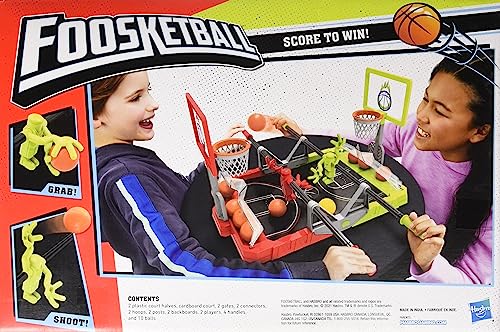 Hasbro Gaming Foosketball, The Foosball Plus Basketball Shoot and Score not searched Tabletop Game for Kids Ages 8 and Up, for 2 Players