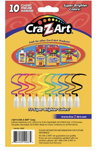 Cra-Z-Art Classic Fineline Markers, 10pk