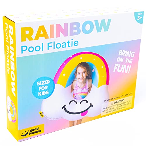 Good Banana: Rainbow Pool Floatie - Kids Inflatable, Pool & Water Toy, Ages 3+