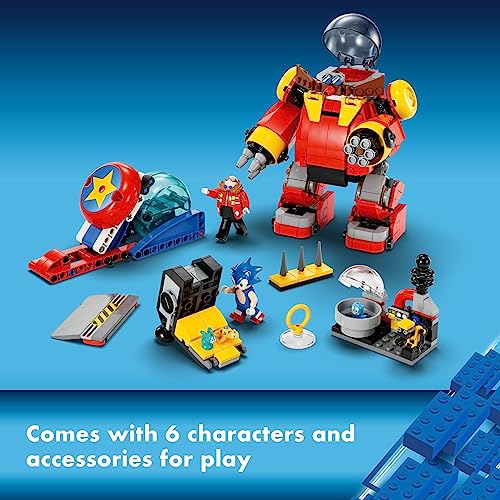 LEGO Sonic The Hedgehog Sonic vs. Dr. Eggman’s Death Egg Robot 76993 Sonic Toy Building Set for 8 Year Old Gamers, with 6 Sonic Figures for Creative Role Play, Great Gift for Christmas for Sonic Fans