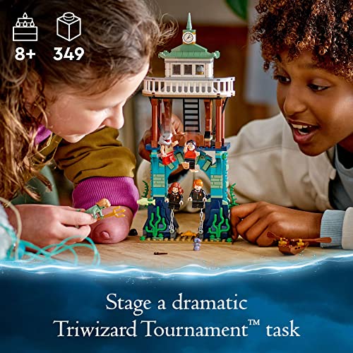 LEGO Harry Potter Triwizard Tournament: The Black Lake , Goblet of Fire Building Toy Playset for Kids, Boys & Girls with Boat Model and 5 Minifigures