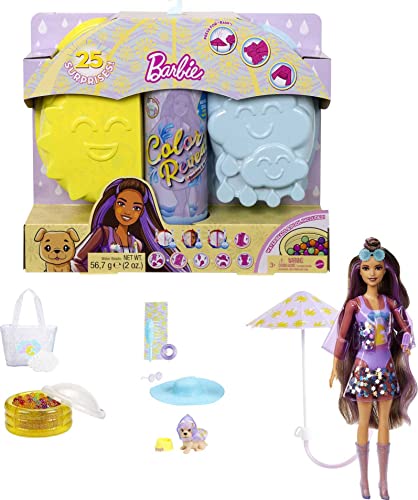 Barbie Color Reveal Doll with 7 Surprises, Color Change and Accessories, Sunshine and Sprinkles Series