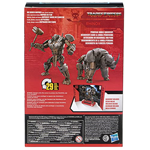 Transformers Toys Studio Series Voyager Class 103 Rhinox Toy, Rise of The Beasts, 6.5-inch, Action Figure for Boys and Girls Ages 8 and Up