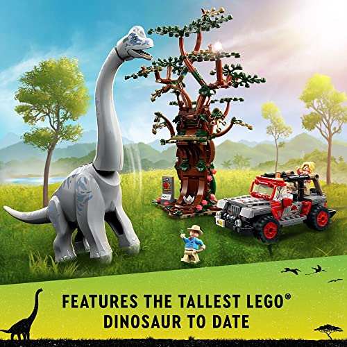 LEGO Jurassic Park Brachiosaurus Discovery 76960 Jurassic Park 30th Anniversary Dinosaur Toy; Featuring a Large Dinosaur Figure and Brick Built Jeep Wrangler Car Toy; Fun Gift Idea for Kids Aged 9+