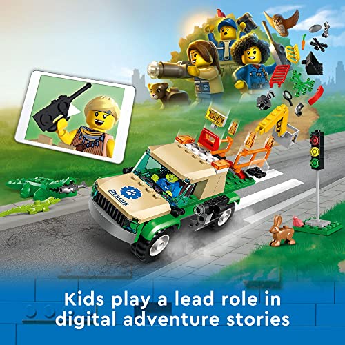 LEGO City Wild Animal Rescue Missions 60353 Interactive Digital Building Toy Set for Kids, Boys, and Girls Ages 6+ (246 Pieces)