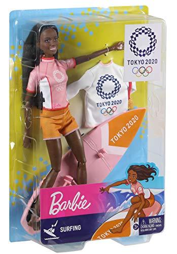 Barbie Olympic Games Tokyo 2020 Surfer Doll with Surf Uniform - sctoyswholesale