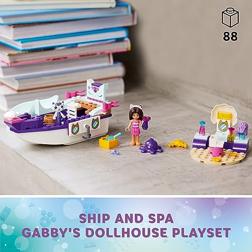 LEGO Gabby's Dollhouse Gabby & Mercat’s Ship & Spa 10786 Building Toy for Fans of The DreamWorks Animation Series, Boat Playset, Beauty Salon and Accessories for Imaginative Play for Kids Ages 4+