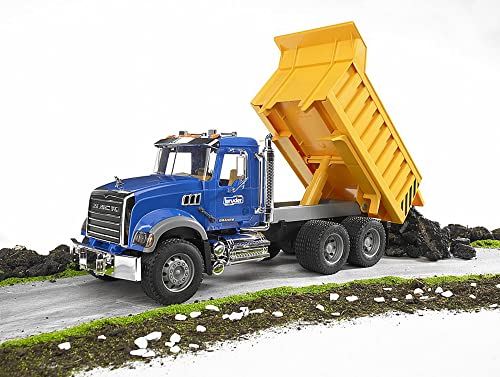 Bruder 02815 MACK Granite Dump Truck for Construction and Farm Pretend Play