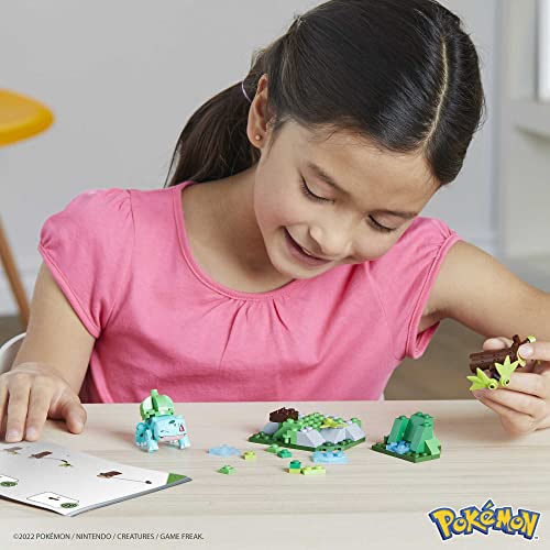 MEGA Pokémon Action Figure Building Toys Set For Kids, Bulbasaur'S Forest Fun With 82 Pieces, 1 Poseable Character, Age 9+ Years Gift Idea