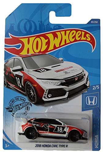 Hot Wheels 2018 Honda Civic Type R 81/250, White - sctoyswholesale