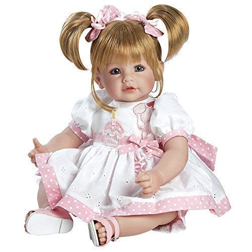 Adora Realistic Baby Doll Happy Birthday, Baby Toddler Doll - 20 inch, Soft CuddleMe Vinyl, Sandy Blonde Hair, Blue Eyes