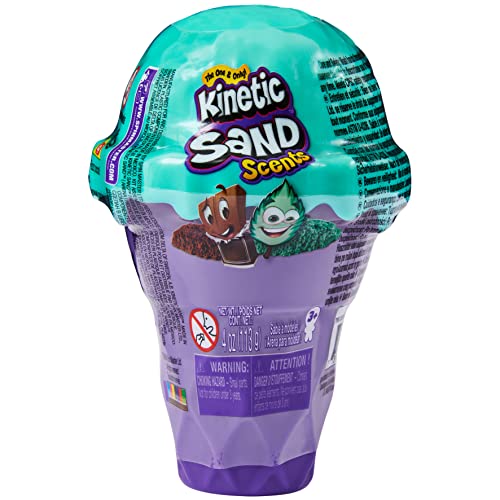Kinetic Sand Scents, 4oz Ice Cream Cone Container with 2 Colors of All-Natural Scented (Styles May Vary) - sctoyswholesale